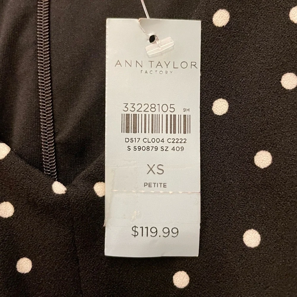 Black Polka Dot Jumpsuit Sz XSP (Ann Taylor) - Picture 2 of 4